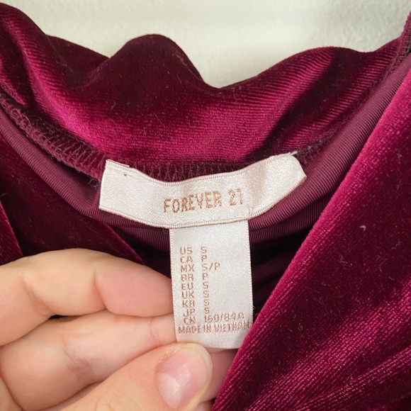 🌵4/$20 Deep Red Velvet Off the Shoulder Bodycon Dress - Picture 5 of 5